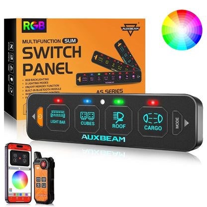 AS-400 RGB Slim panneau de commande avec APP&télécommande, modes bascule / momentané / impulsion (sortie simple) – NOVADOMIO