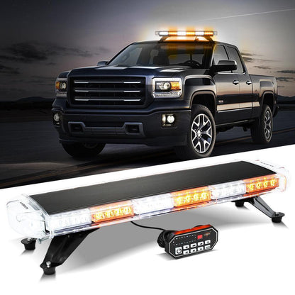 31.5″ stroboscopique de toit Barres lumineuses avec supports de montage 20 modes de flash feux de signalisation d’urgence