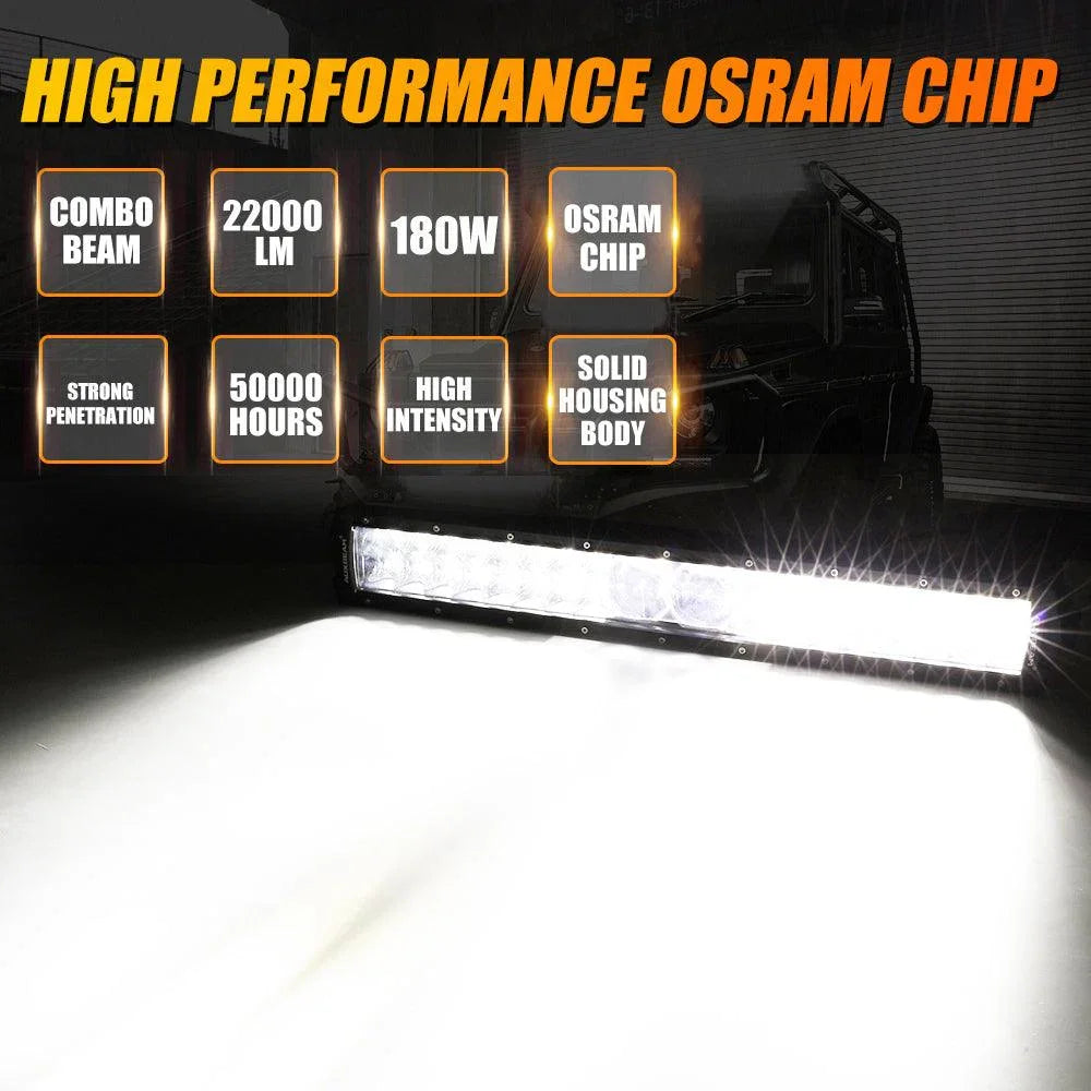 5 Inch 110W LED Driving Lights avec Additional orange Covers & 22 Inch 5D-PRO série Barres LED Combo pour CBR 1000rr Off Roa…