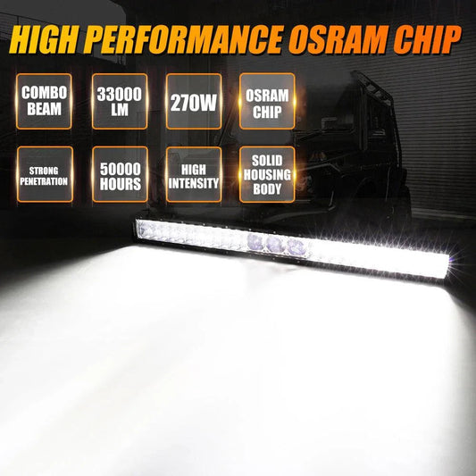 32″ 5D-PRO série double rangée Barres LED & automobile Roof pare-brise supports de montage Combo pour 2014–2021 RZR XP 1000