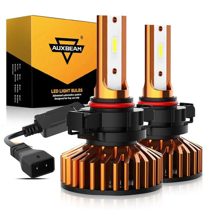5202 Ampoules de phare LED 52 W 10 000 lm F2 série format compact 6 500 K blanc froid – 2 ampoules – NOVADOMIO