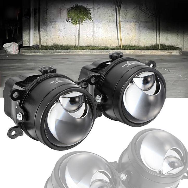 3 Inch 90W Bi-LED Projector Lens Fog Light 6000K Hyperboloid Lens Fog Light avec Matrix Auxiliary Beam pour Toyota/Honda | 2…