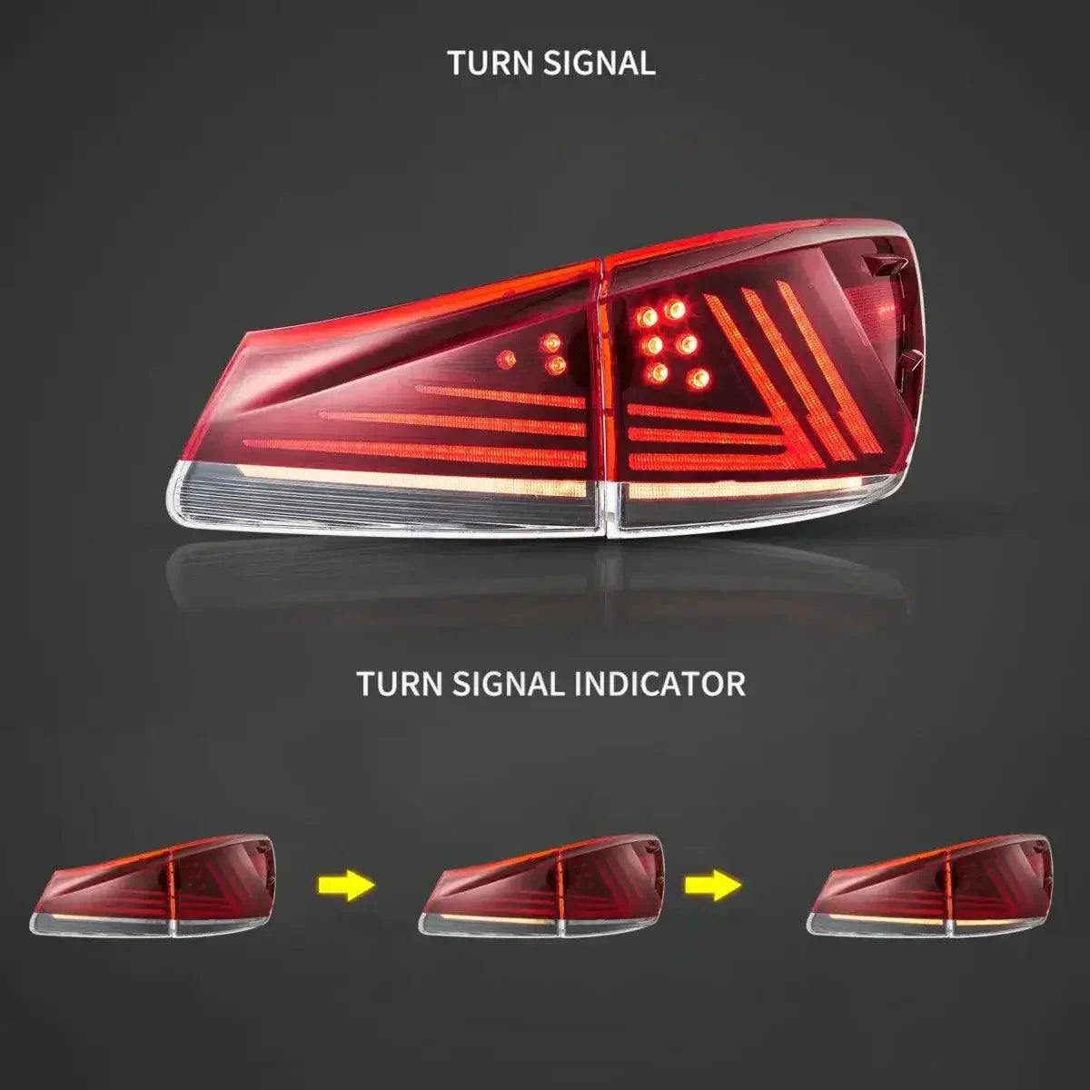 LED bloc de feux arrière Upgraded Version pour 2006-2013 Lexus IS 2th Gen (XE20) – vue 3