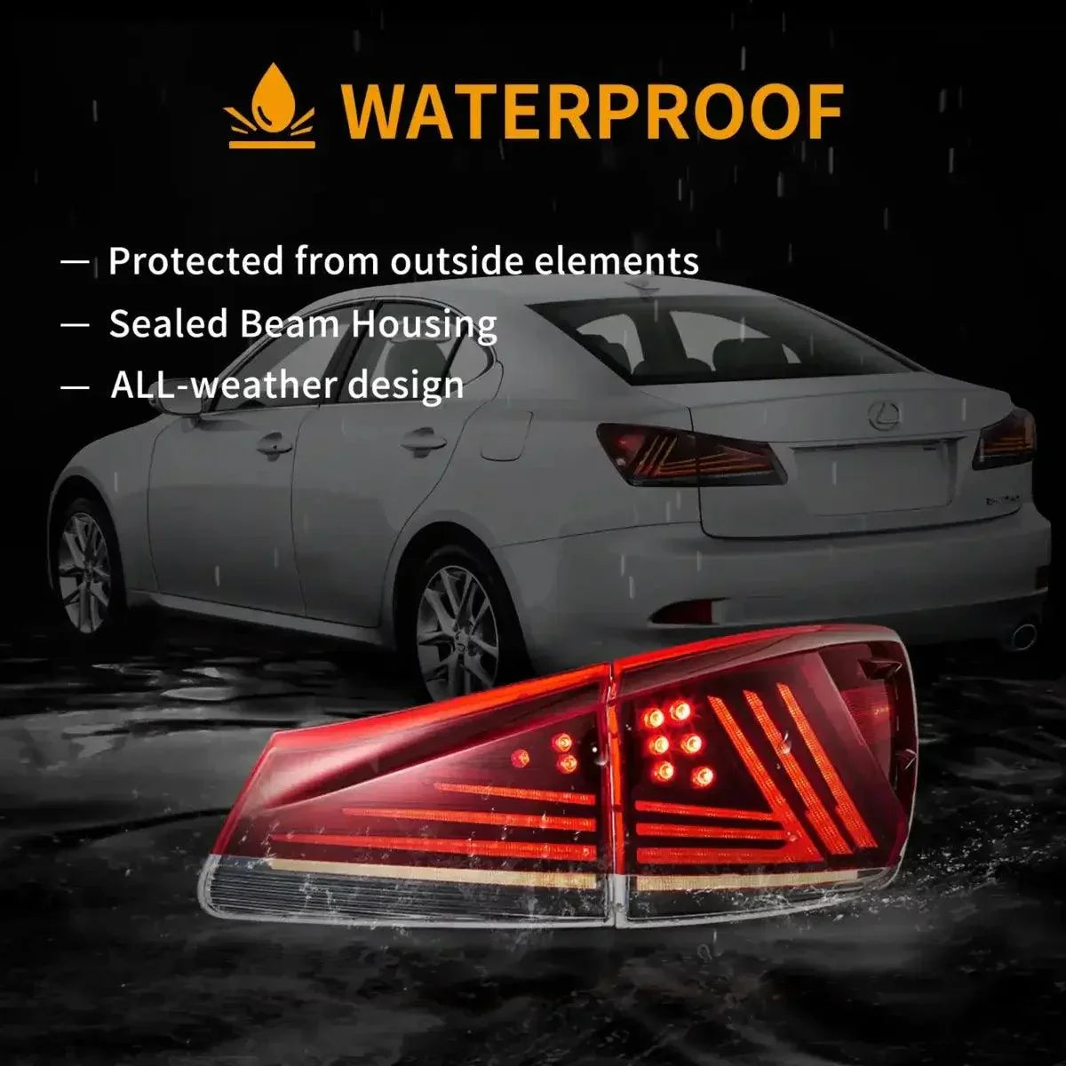 LED bloc de feux arrière Upgraded Version pour 2006-2013 Lexus IS 2th Gen (XE20) – vue 7