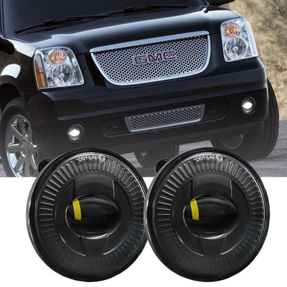 Lot de 2 24 W rond noir LED antibrouillards 5202 pour 2007–2014 GMC Yukon, 2007–2014 GMC Yukon XL 1500, 2007–2013 GMC Yukon