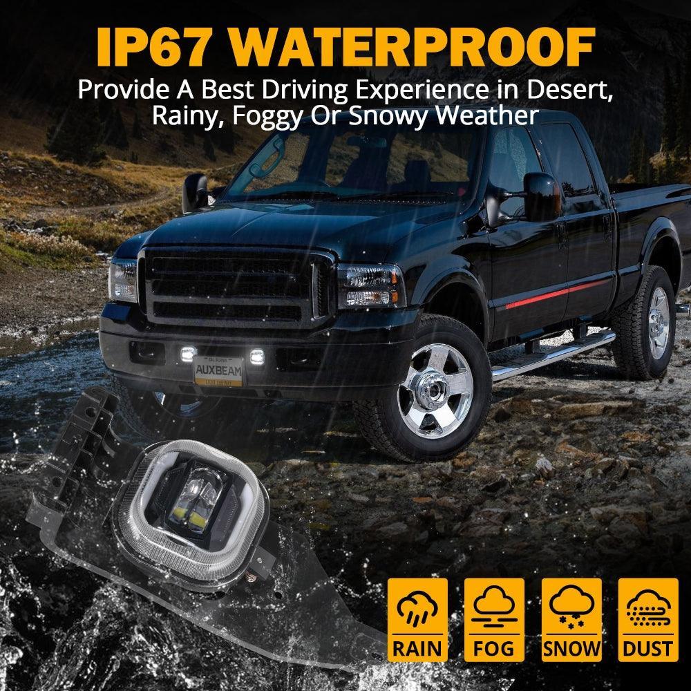 LED Fog Lights avec blanc DRL & orange Turn Signals pour FORD F250 F350 F450 F550 Super Duty 2005 2006 2007 – vue 6
