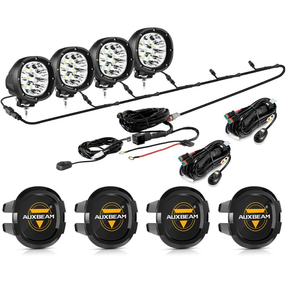 P4 série | 4 Inch 90W Round LED Driving Lights Spot blanc Pod Lights – vue 17