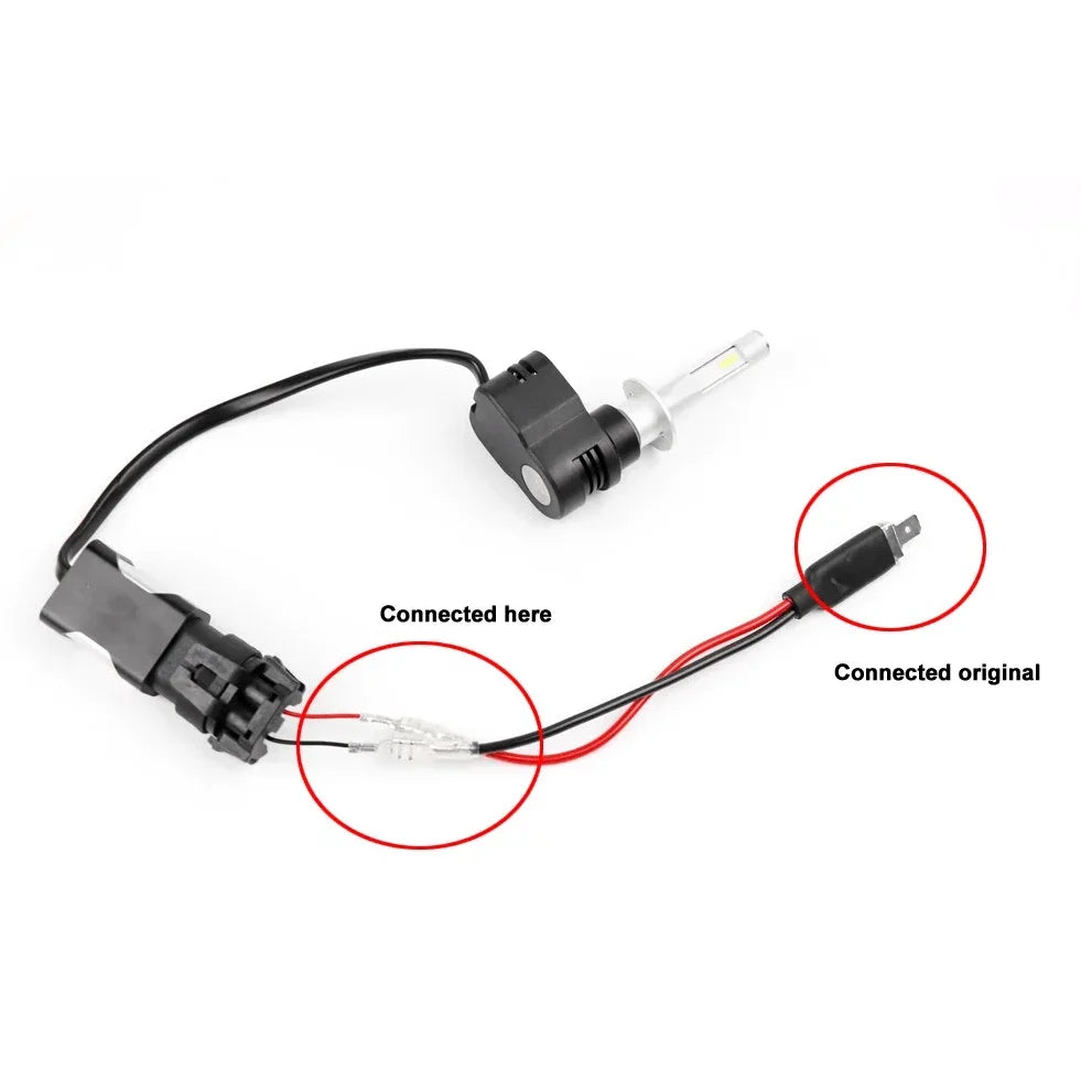 H3 Car Light Socket LED light Wire Harness Connector – vue 6