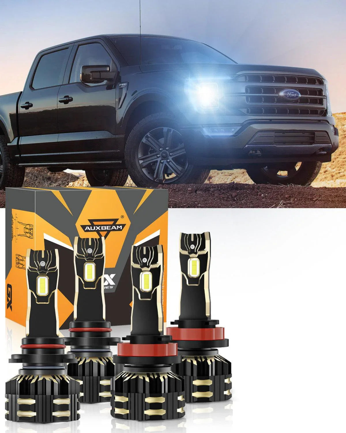 pour 2021 Ford F-150 9005 H11 Ampoules de phare LED Bundle – vue 12