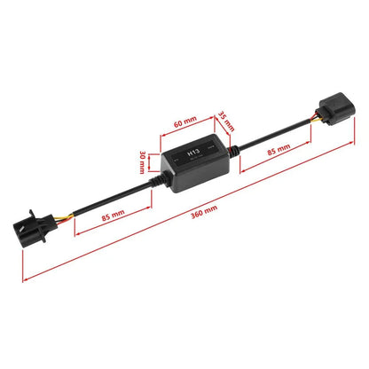 H13/9008 C10-MODEL Enhanced Ampoules de phare LED CAN-bus Decoder anti-scintillement Hyper Flash No Warning Harness Resistor