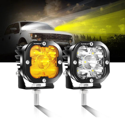 3″ 80 W 9 600 lm projecteurs LED compacts blanc&orange pour Ford – NOVADOMIO