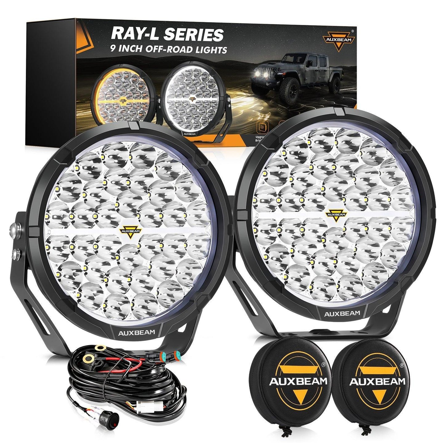 RAY-L série | 9 Inch 318W 34180LM Dual DRL Offroad LED Driving Lights – vue 11