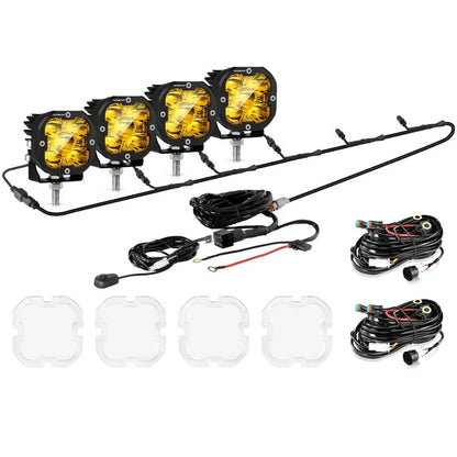 XP-ULTRA série 3″ 80 W faisceau longue portée projecteurs LED compacts orange&blanc tout-terrain feux – vue 13 – NOVADOMIO