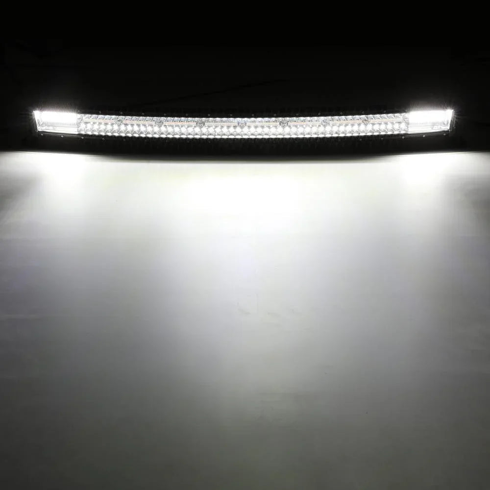 6 Modes série 42 Inch blanc&orange Curved Off Road Barres LED – vue 3