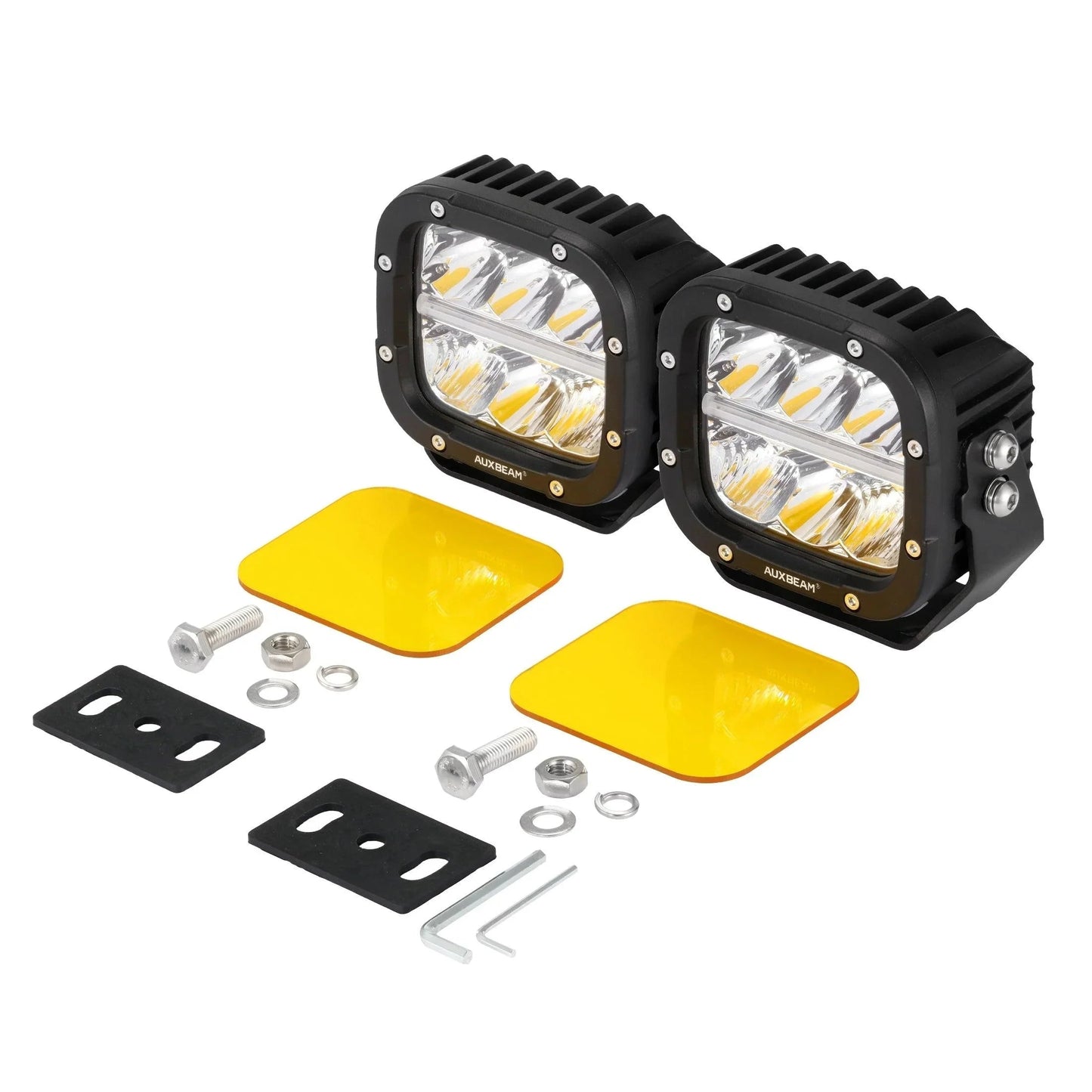 XP-ULTRA série 5 Inch 132W 15600LM blanc/orange LED Pods Driving Light avec orange DRL – vue 32