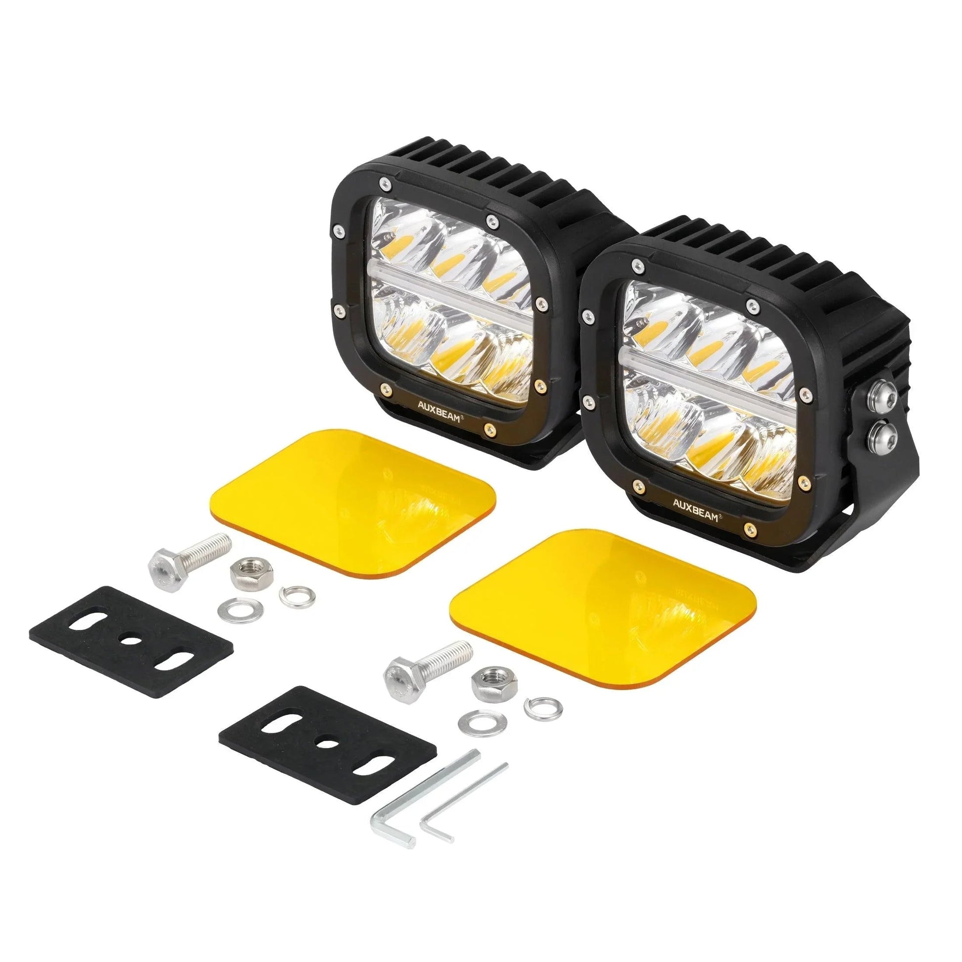 XP-ULTRA série 5 Inch 132W 15600LM blanc/orange LED Pods Driving Light avec orange DRL – vue 32