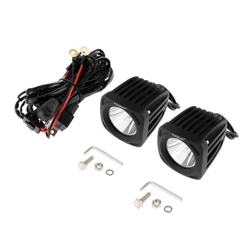 3.5 Inch 50W Round/Square LED Driving Lights Combo blanc/Yellow avec wiring harness pour 2000 FORD F250 – vue 17