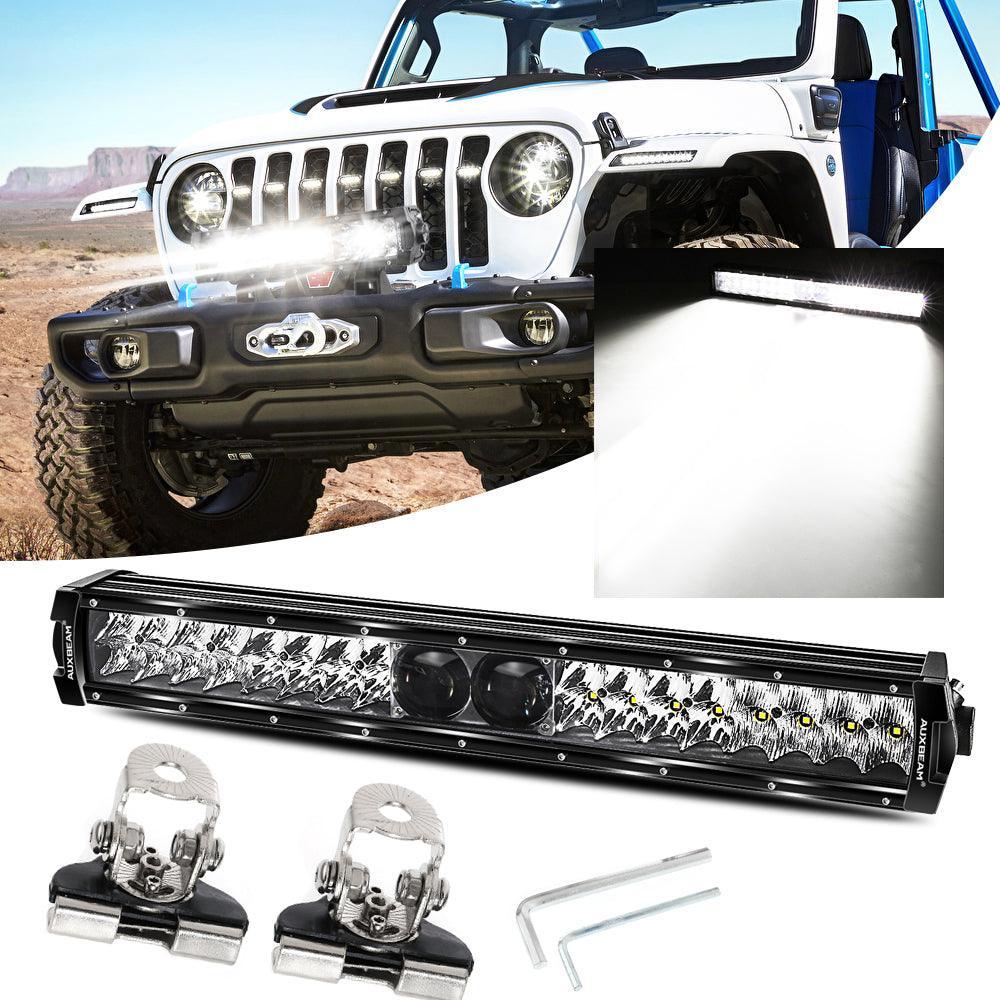 22 Inch 5D-PRO série 22000LM faisceau longue portée Off Road Barres LED+Universal Mounting Brackets Adjustable Pillar Hood