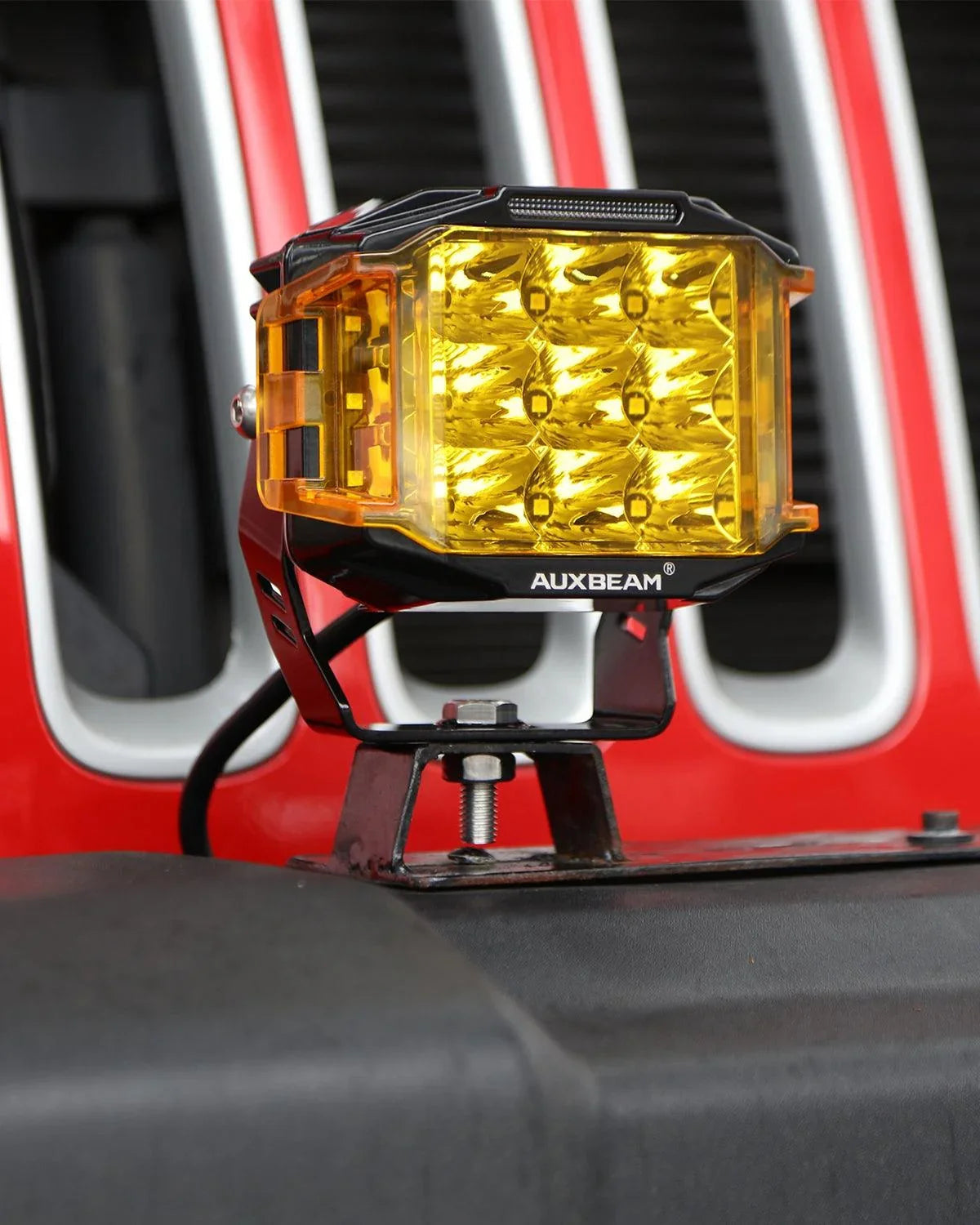 V-MAX série | 5 Inch 168W 16440LM faisceau combiné Side Shooter LED Square Pod Lights avec orange DRL – vue 12