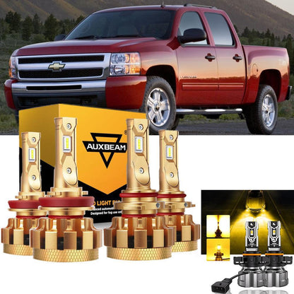 pour 2007-2015 Chevrolet Silverado 1500 F-16 Plus série CANbus intégré qualité automobile 14000LM Ampoules LED kit feux de