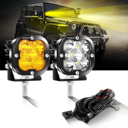 3″ 80 W 9 600 lm projecteurs LED compacts blanc&orange pour Jeep – NOVADOMIO