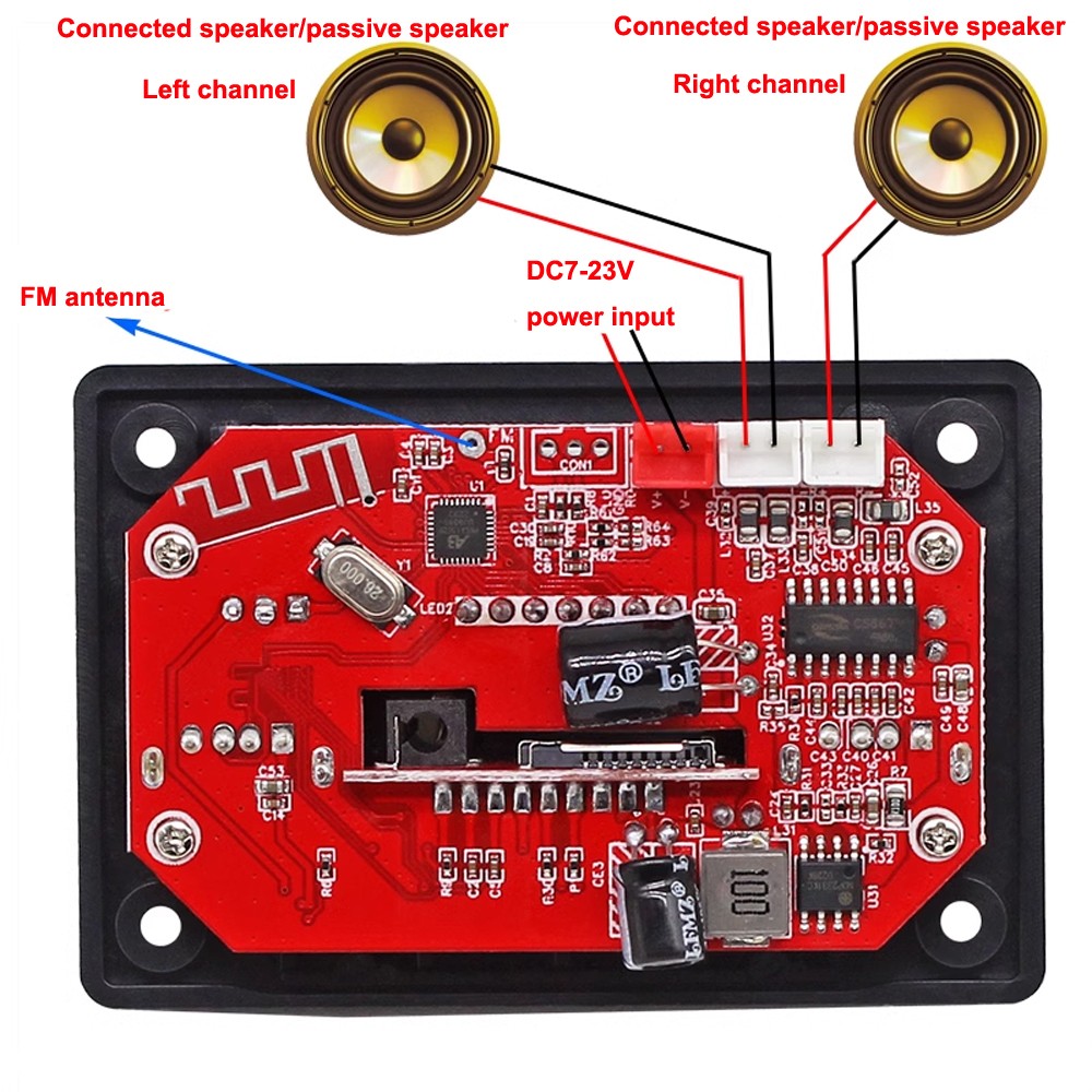 Carte décodeur Bluetooth sans perte 2x40 W, avec amplificateur de puissance stéréo, module de Modification de boîte…