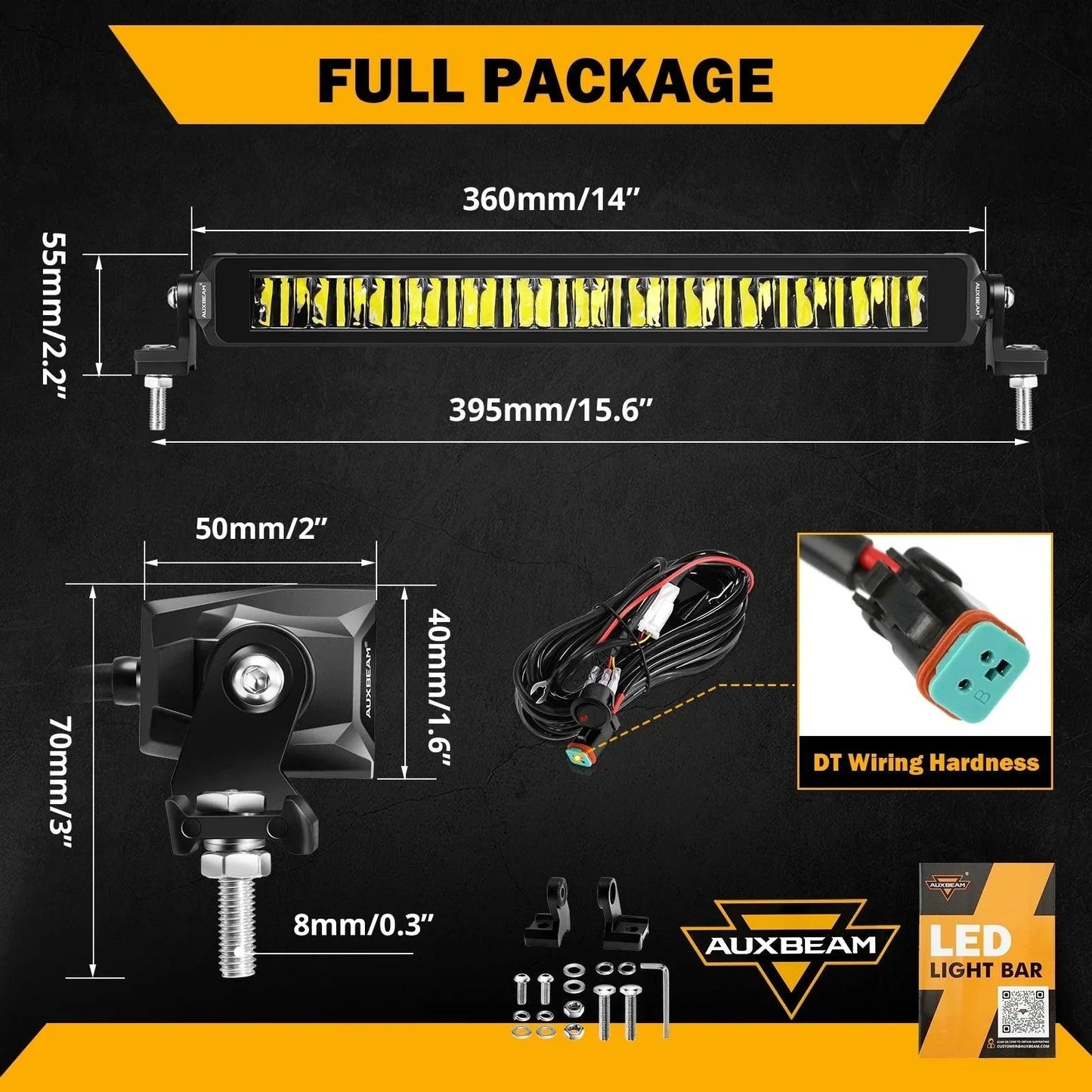 SP-basic série 12 Inch 60W 6600LM Single Row Off Road Barres LED – vue 6