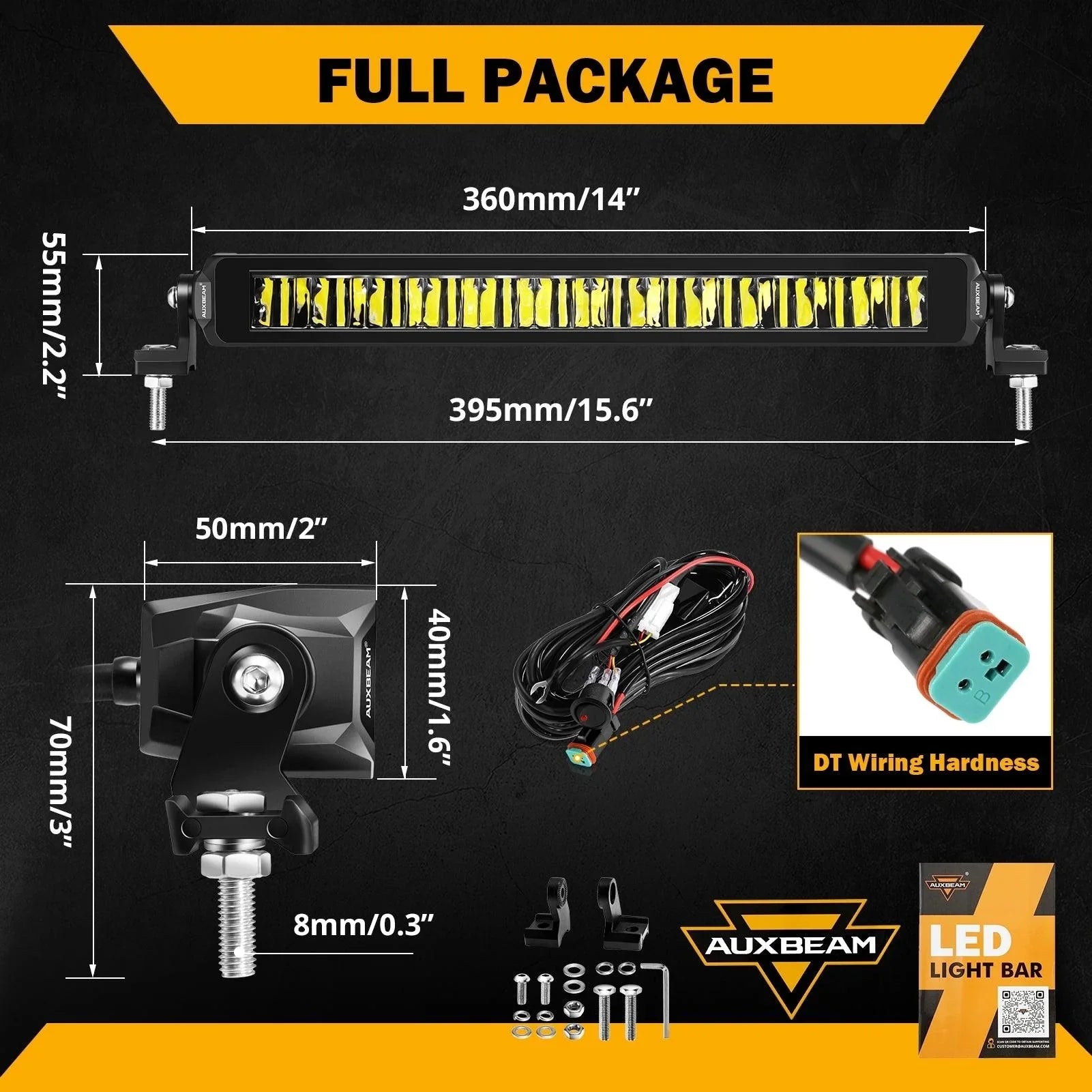 SP-basic série 12 Inch 60W 6600LM Single Row Off Road Barres LED – vue 6