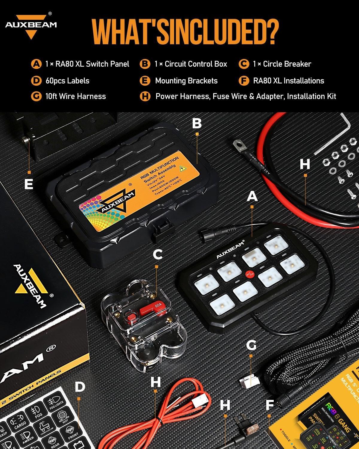 RA80 XL RGB panneau de commande, Larger Size, Toggle/ Momentary/ Pulsed Mode Supported – vue 8