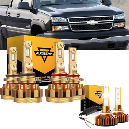 Kit d’ampoules LED feux de route/croisement F-16 Plus série CAN-bus intégré 14 000 lm pour Chevrolet Silverado 2500 HD