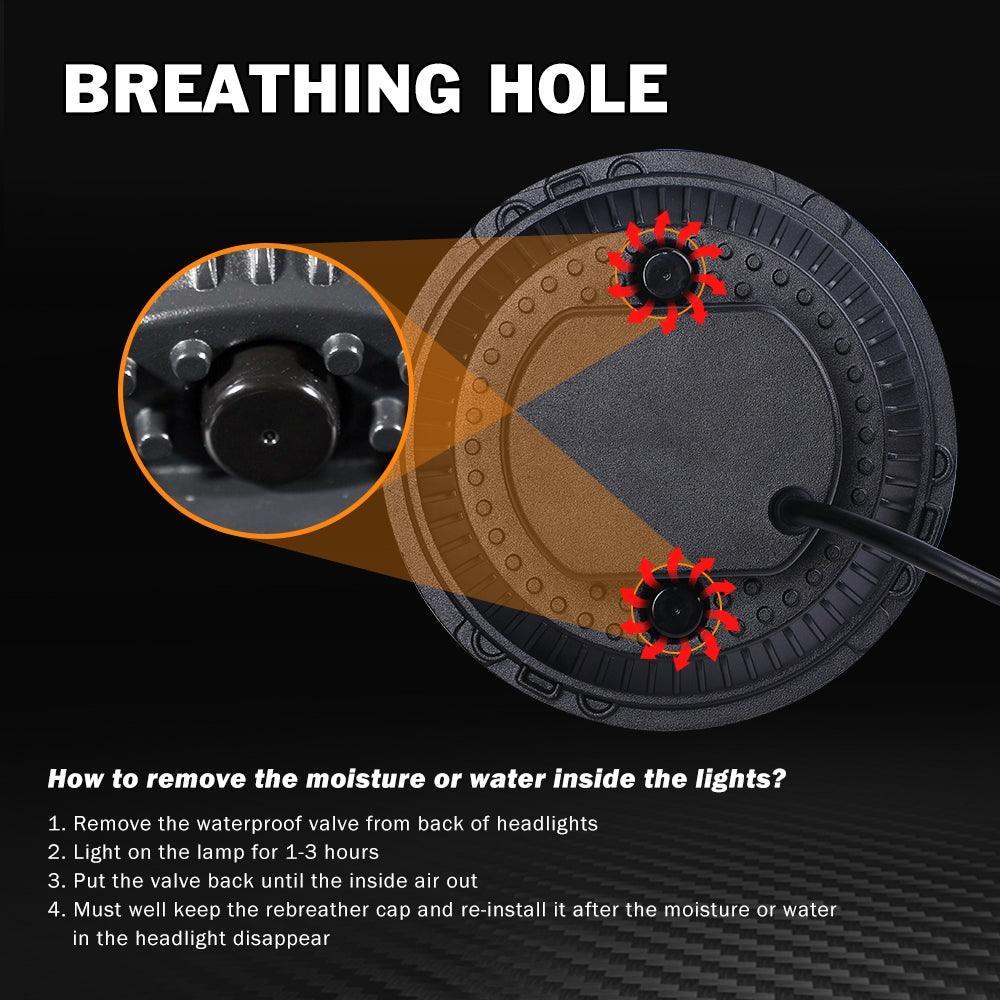 7 Inch LED Headlights Halo orange clignotant Lights avec DRL High/Low Beam Fit pour Jeep Wrangler JK JKU TJ LJ Ford GMC – vu…