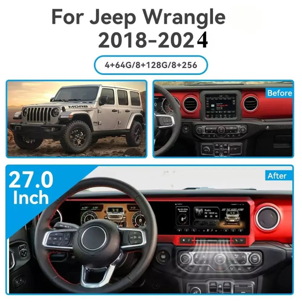 Virtual Cockpit Jeep Wrangler – double écran 2018-2024 – NOVADOMIO
