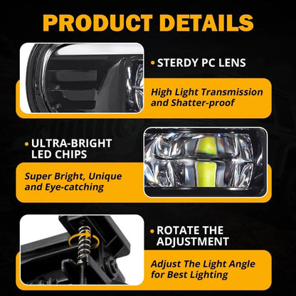 Homologation DOT LED antibrouillards avec DRL pour Chevrolet Silverado 1500/2500 1999–2002, 3500 2000–2001, Chevrolet