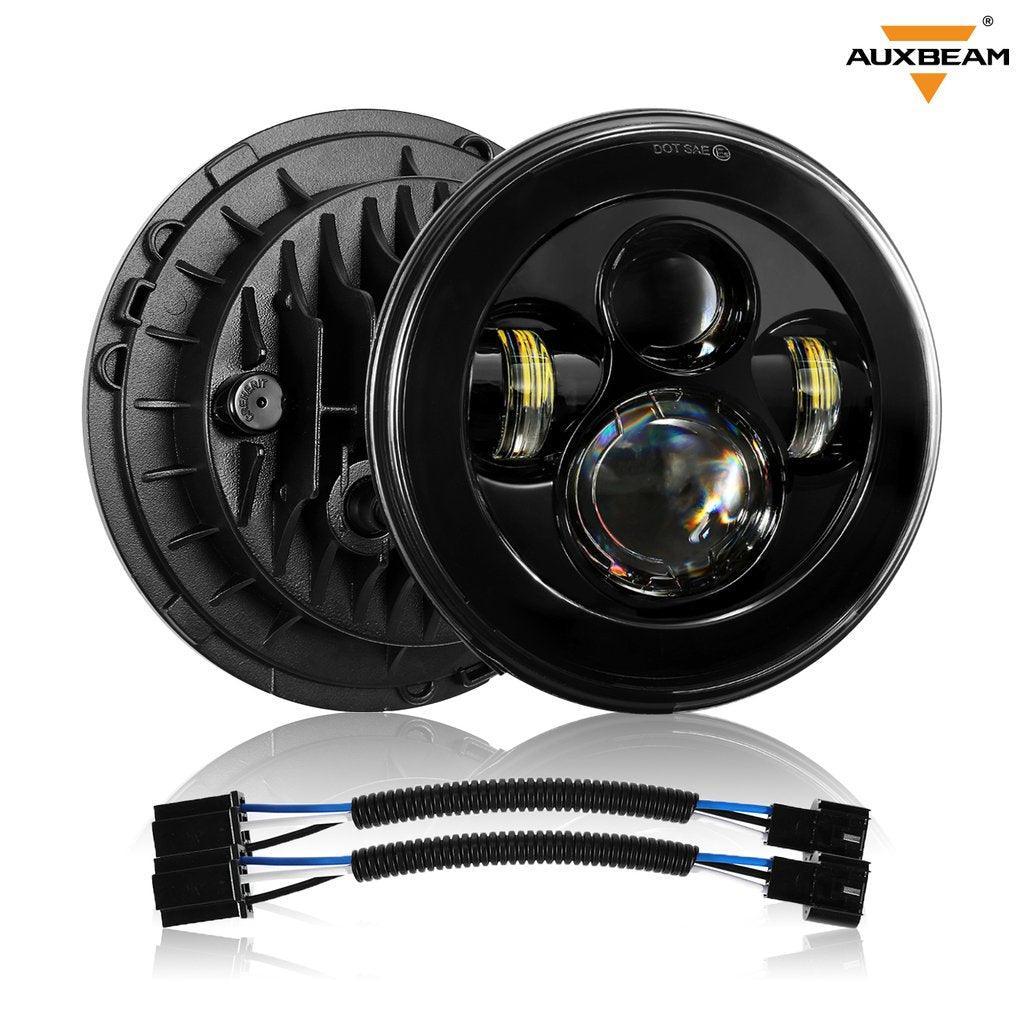 7'' LED Headlight Replacement + 4'' LED Fog Light + LED Smoke Tail Light + Front clignotant & Fender Flares feu latéral Ligh…