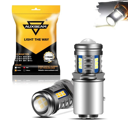 Lot de 2 1157/BAY15D Y2 série 3-Sides blanc froid LED Brake/Turn Single/Back-up/feu latéral/DRL – NOVADOMIO