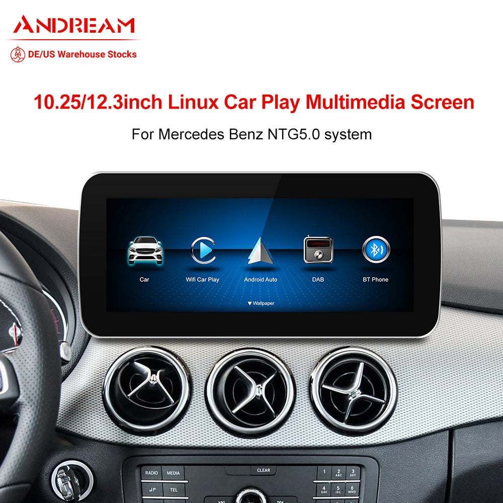 Écran multimédia auto Andream pour Mercedes NTG5.0 NTG5.1 NTG5.2 GLE W167 W212