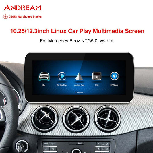 Écran multimédia auto Andream pour Mercedes NTG5.0 NTG5.1 NTG5.2 GLE W167 W212