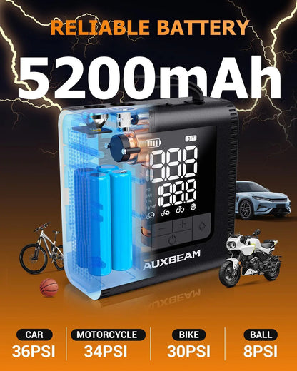 Model-H4 PRO 19 mm Cylinder Portable automobile Tire Inflator Air Compressor Pump pour pick-up automobile moto Bike Ball