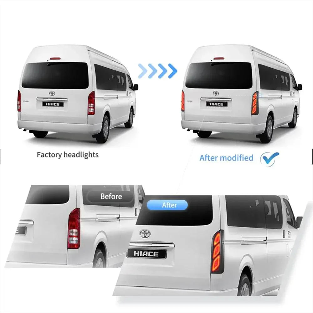 LED bloc de feux arrière W/Animation DRL pour 2005-2018 Toyota Hiace 5th Gen (H200） – vue 7
