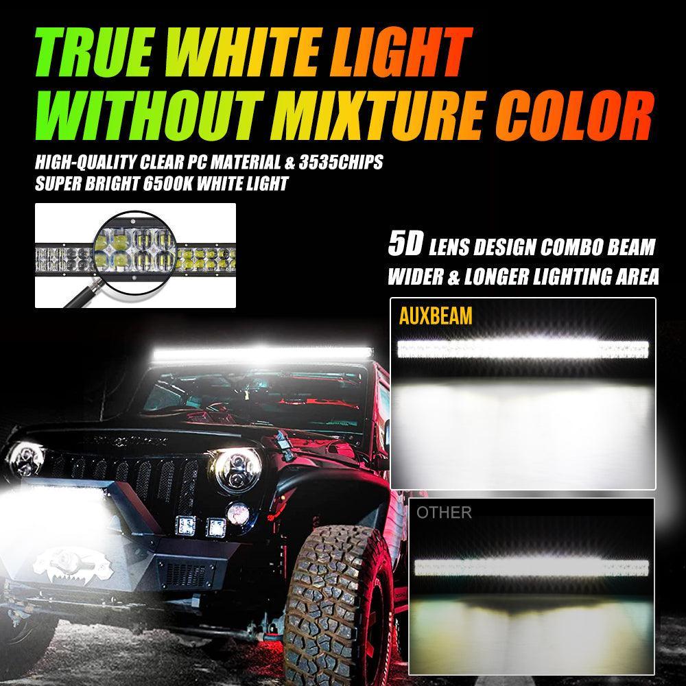 New 32 Inch V-PRO série Straight RGBW Color Changing Off Road Barres LED & RGB LED Rock Light Set Combo – vue 6