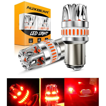 1157 BAY15D Ampoules LED pour feux stop et arrière 14W 6000LM sans erreur CAN-bus rouge Y2 série – 2 ampoules – NOVADOMIO