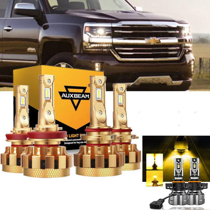 pour 2007-2019 Chevrolet Silverado 2500 HD F-16 Plus série CANbus intégré qualité automobile 14000LM Ampoules LED kit feux de