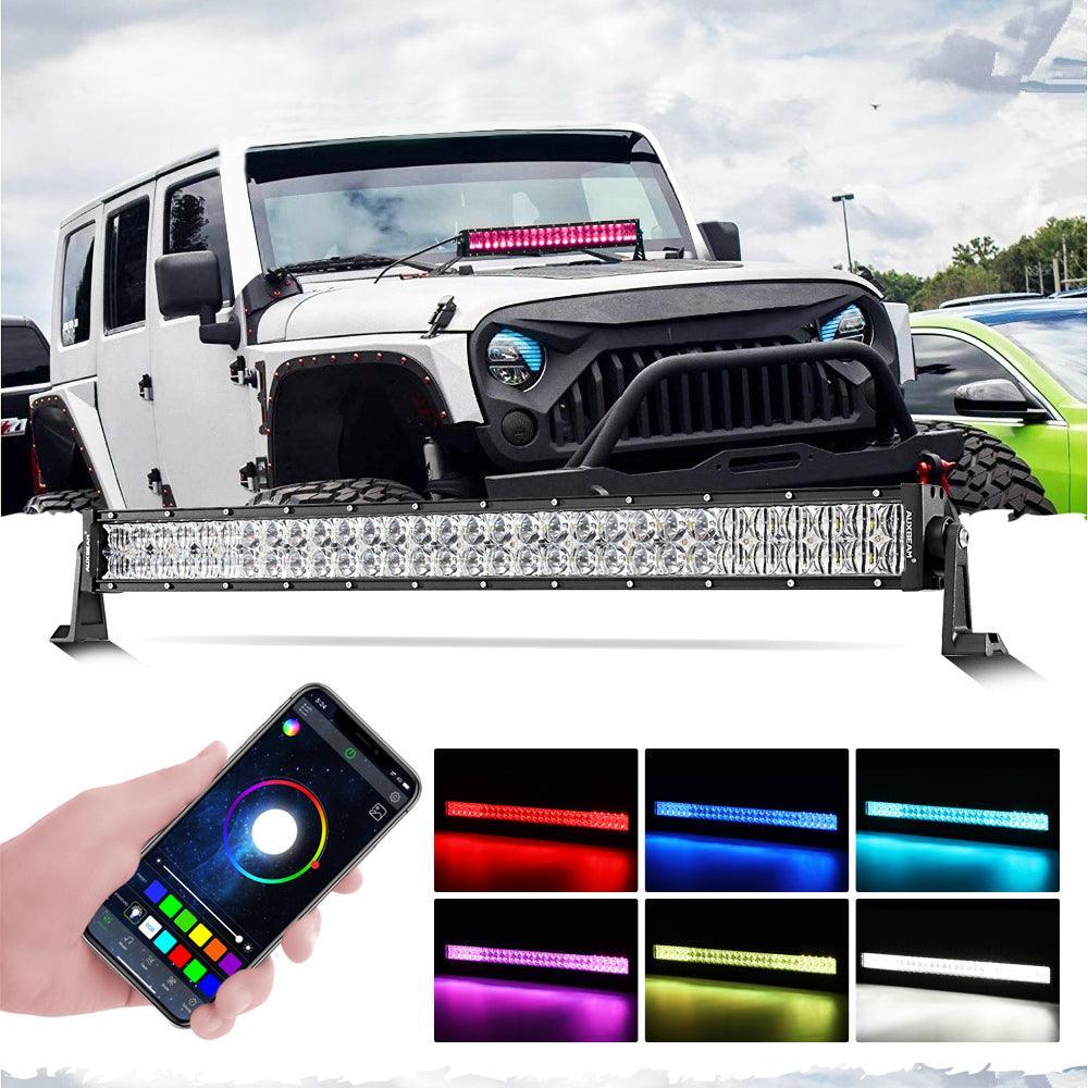 New 32 Inch V-PRO série Straight RGBW Color Changing Off Road Barres LED