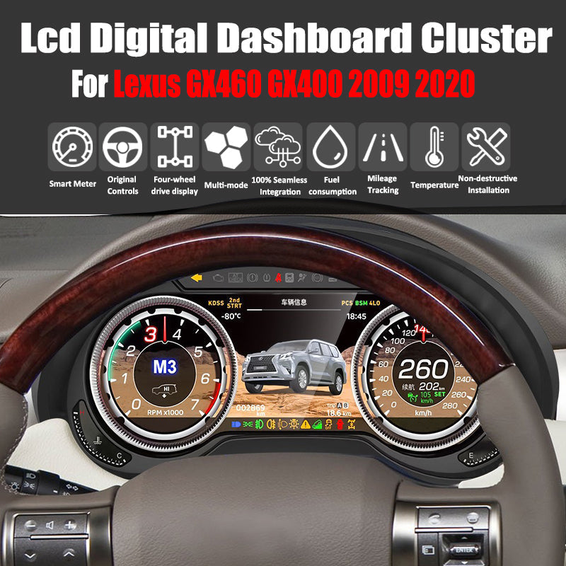 Virtual Cockpit Lexus GX400 / GX460 2009-2020 LCD 12,3″ – NOVADOMIO