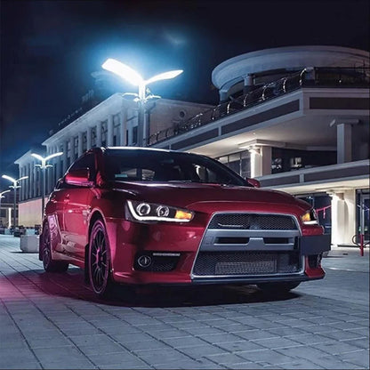 LED bloc optique avant Projector noir pour 2008–2017 Mitsubishi Lancer 9th Gen Evo X GSR 10th Gen (CZ4A) – vue 9 – NOVADOMIO