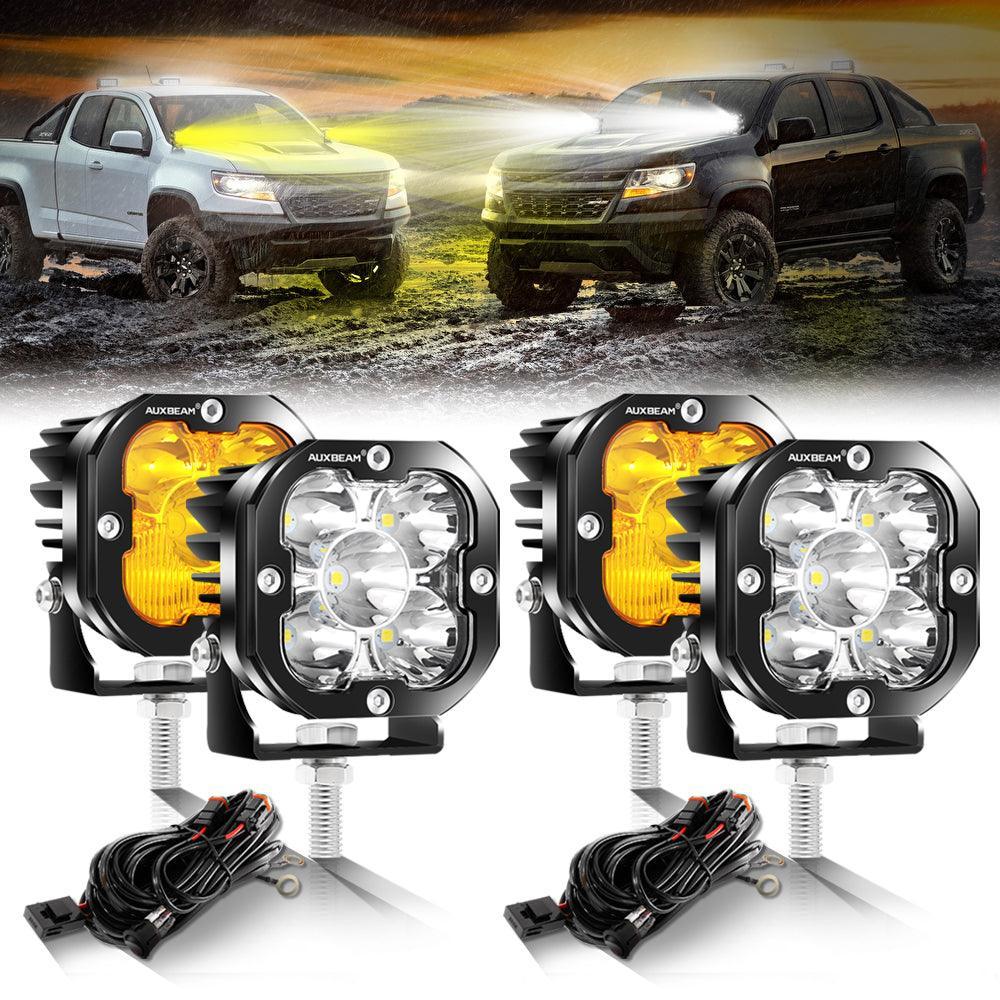 XP-ULTRA série 3 Inch 80W 9600LM LED Pods Lights blanc&orange – vue 21