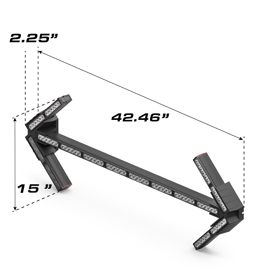 Feniex Fusion® Arrow – Barre LED de signalisation – vue 2