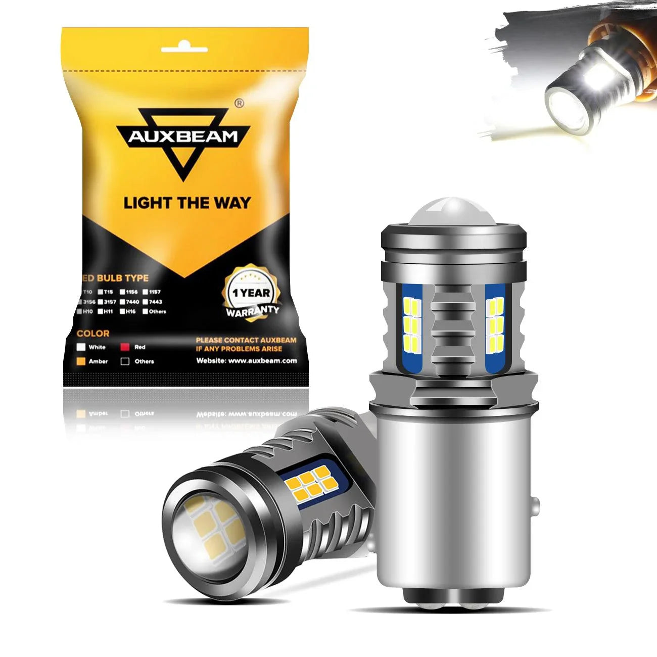 (2pcs/set) Y2 série 3-Sides blanc froid LED Brake/Turn Single/Back-up/Side Maker/DRL – vue 8