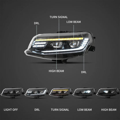 LED bloc optique avant projecteur double faisceau noir Welcome/Breath & Back et Forth Function pour 2016–2018 Chevrolet