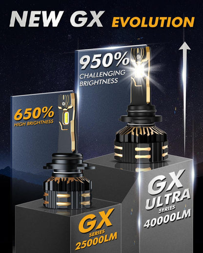 9006/HB4 Ampoules de phare LED 240W 40000LM GX-ULTRA série 6500K blanc froid – 2 ampoules – vue 3 – NOVADOMIO